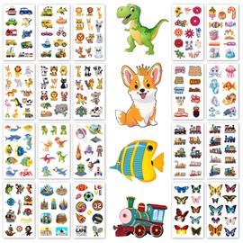 20 Sheets Temporary Tattoo fake tattoos Cute pattern stickers markers for Children Kids Toddlers Boys Girls