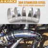 A-KARCK 304 Stainless Steel Pie Cuts, 3'' Exhaust Pipe with