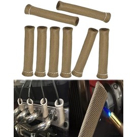 Funda protectora contra el calor para cables de bujía - 8 piezas 2500° Botas protectoras para cables de bujía, cubierta de protección térmica de bujía de 6 pulgadas de reemplazo para LS1