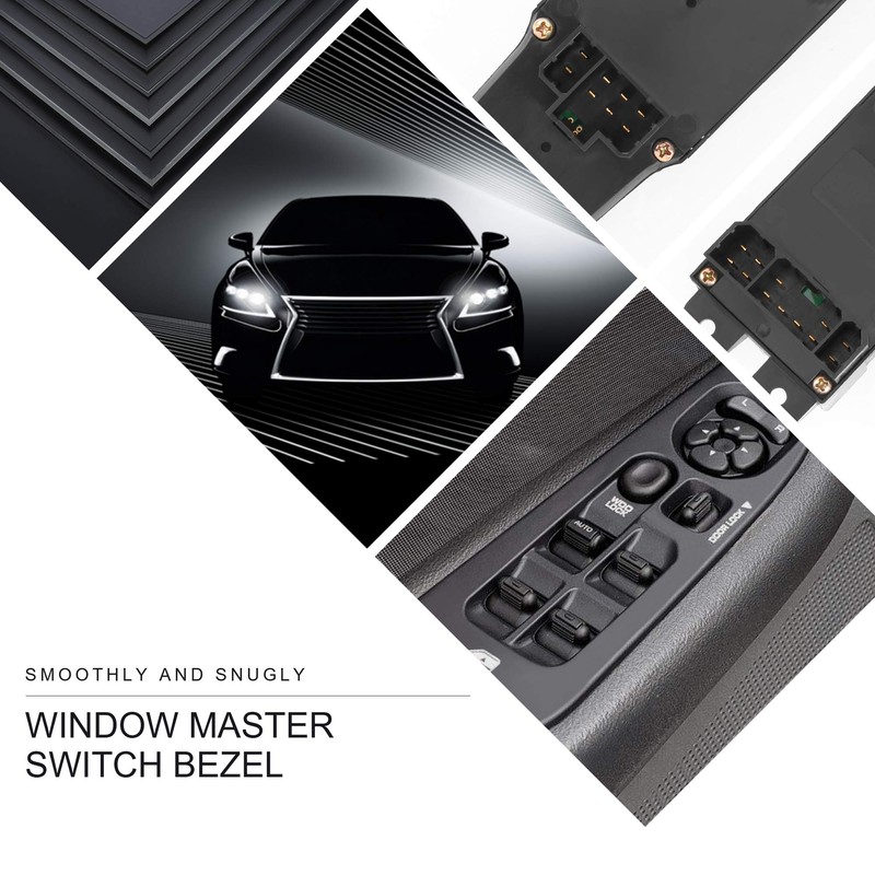 BASIKER Master Power Window Switch and Bezel Driver Side and