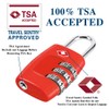 TSA Luggage Locks (4Pack) - 3 Digit Combination Padlocks -