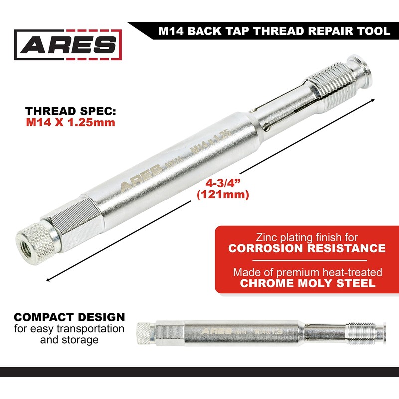 ARES 10111 – M14 Back Tap Thread Repair Tool –