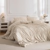 Lady Ann Queen Comforter Set - Wheat Ruched Boho Bedding