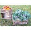 Admired By Nature Wooden Crates Storage Container, Rustic White Set