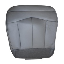 AOUTTUOA Front Driver Side Bottom Leather Replacement Gray Seat Cover Compatible with Ford F150 XLT XL 1999 2000 2001 2002 2003