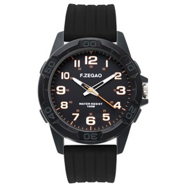 F.ZEGAO Waterproof Watch for Swimming, 100M Easy Read Free Diving Watch, Unisex Second Hand Diver Analog Watch Men with Large Face, 45mm Diameter