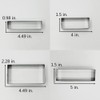 LILIAO Rectangle Cookie Cutter, Stainless Steel (5 x 1.5 inches)