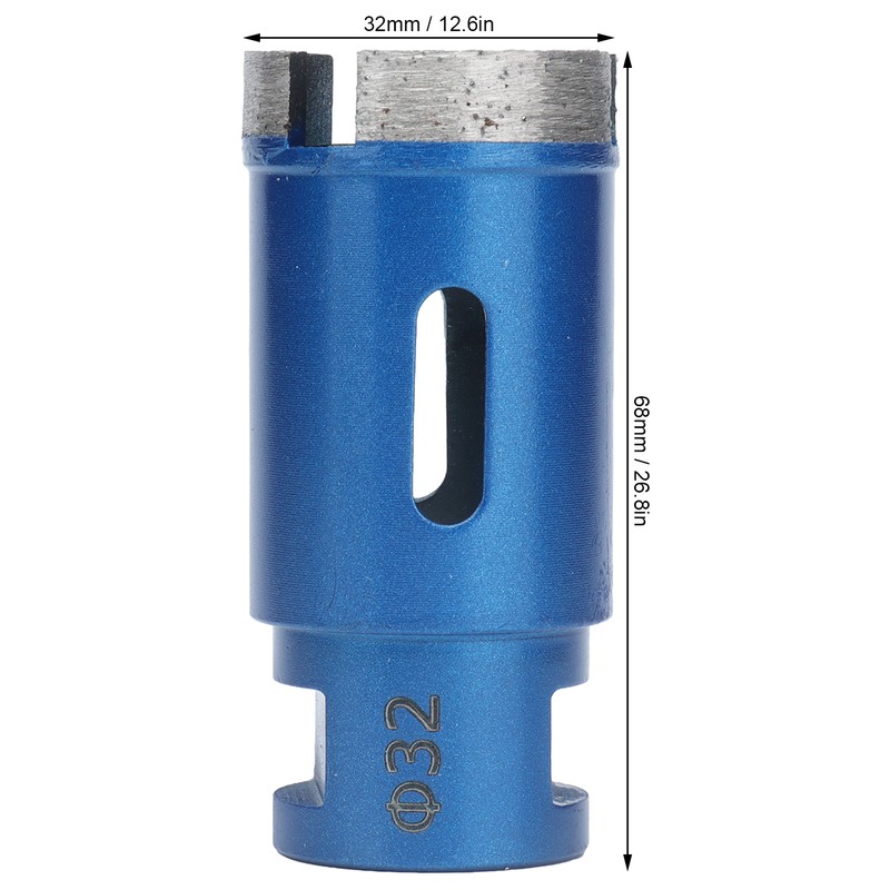 2pcs Marble Hole Openers 32mm Sharpened Sturdy Blue Drilling Hole