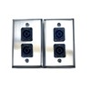 (2) Two Single Wall Plates w/Dual Genuine Neutrik NL4MPXX SpeakON
