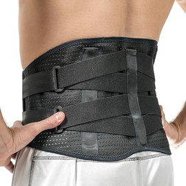 XL Back Brace, Back Support Belts for Men Women, Compression Lower Back Brace for Pain Relief, Strained Muscles, Breathable Lumbar Belts with Functional Pocket for Sciatica