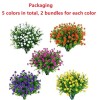 Quanfairy 10pc Artificial Flower Outdoor UV Resistant Fake Plant Wedding