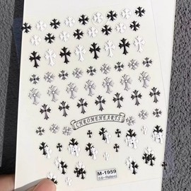 [Overseas] New Explosion 3D 5D Relief Nail Art Sticker Crocore Cross 3 Free Size/M-1 464 30ea