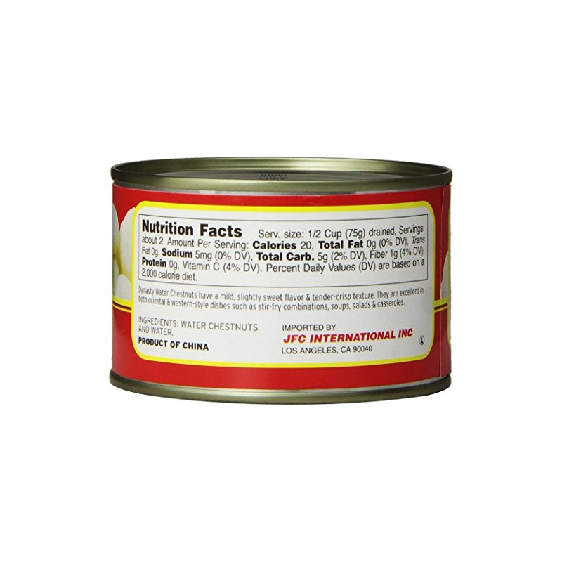 Dynasty Water Chestnuts, Whole, 8 oz