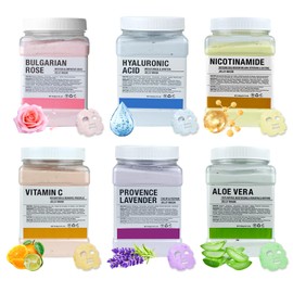 Angeland Jelly Mask for Facials Professional, Hydrating & Moisturizing Peel-Off Natural Gel Face Mask SkinCare, Professional Spa Use Jelly Face Masks, Deep Hydration & Glow 23 Fl Oz (6 Jar)