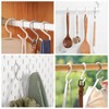 Mt.Jun 6-Pack Secure & Quiet Plastic S Hooks, Flexible Neck