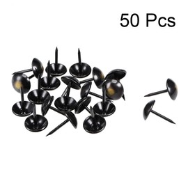 sourcing map Upholstery Nails Tacks 11mm Head Dia 17mm Length Retro Round Thumb Push Pins for Furniture Sofa Headboards, 50 Pcs