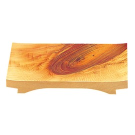Yamako 32124 Cypress Red Festival Plate, 11.8 x 8.3 inches (30 x 21 cm)