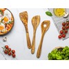SOLTAKO Olive Wood Spoon Cutlery Cooking Spoon (3-Piece Cooking Spoon)
