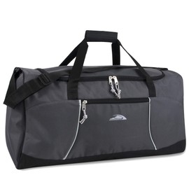 55 Litre Canvas Duffle Bags for Men & Women for Traveling, The Gym, and as Sports Equipment Bag/Organizer (Grey)
