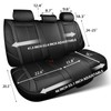 CAR PASS Luxury Faux Leather Back Rear Seat Covers, Waterproof