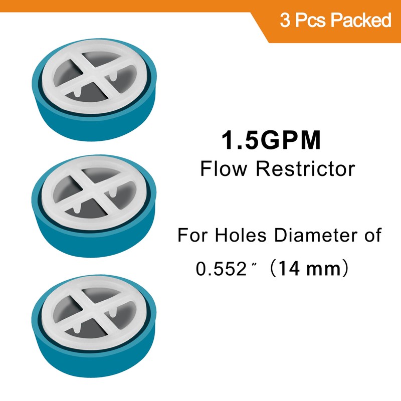 YOO.MEE 1.5 GPM Water Flow restrictor Combo Set, Water Saving