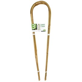 3 Feet Natural U-Hoops Bamboo, Mininfa Garden Trellis, Bamboo Trellis U-Shape for Plant Support - 3 Pack