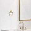 JoollySun Modern Crystal Pendant Light: Mini Gold Hanging Light Fixture