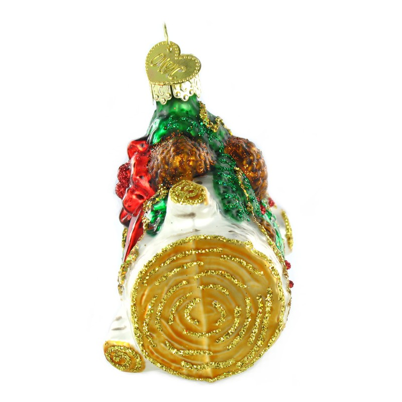 Old World Christmas Yule Log Glass Blown Ornament for Christmas