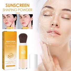 Mineral Sunscreen Setting Powder, SPF 35 PA+++, Translucent, Brush-on, Sunscreen Mineral Powder for Sensitive Skin, Long-Lasting Makeup-free Look, Lightweight and Oil Control