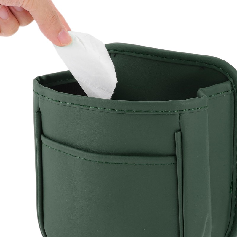 A ABSOPRO Car Trash Can Portable and Hanging 5.9" Length