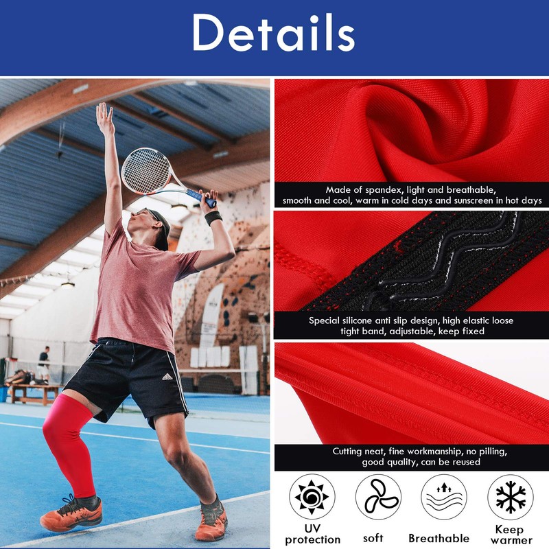 Skylety 4 Pieces Leg Sleeves Cooling Long Sleeves UV Protection