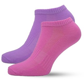 MOUNTREX Trainer Socks for Men and Women (10 Pairs) Short Socks, Trainer Socks, 10 pairs, 5 x pink + 5 x purple, 35 - 38