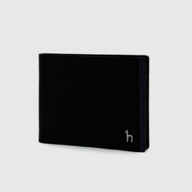Hazzys (대전신세계)DEDGE블랙 사이드 배색 가죽 2단 반지갑 HJWA2E032BK (Deajeon Shinsegae) DEDGE Black Side Color-Blocked Leather 2-Section Wallet HJWA2E032BK