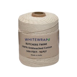 Premium Butcher’s Twine | 2mm Natural Cotton, 500ft (Pack of 1) – Oven-Safe for Turkey Trussing, Meat Roasting & Baking | Strong & Versatile for Cooking, Crafts & Gift Wrapping