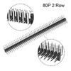 sourcing map Right Angle Header Pin 80P 2 Row 2.54mm