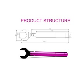 TOJOIN N Torque Wrench for RF Connectors 20 mm 1.0 N·m for N Connector Converter Portable Wrench for Professionals Industrial Purple