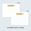 Teacher Stationery with Custom Name, 5.5x4.25 (A2) Lined or Unlined