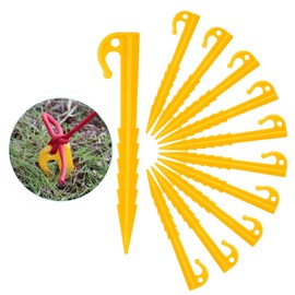 Zocipro 30 Pcs Plastic Durable Camping Pegs, Screw in Tent pegs, Strong Garden Ground Pegs with Spiral Design, Suitable for Camping Accessories, Camping Awning, Caravan Awnings