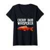 Womens Cherry Barb Whisperer Funny Fish Lover V-Neck T-Shirt