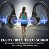 Bone Conduction Headphones, Open-Ear Sports Headphones with Mic, Waterproof Wireless