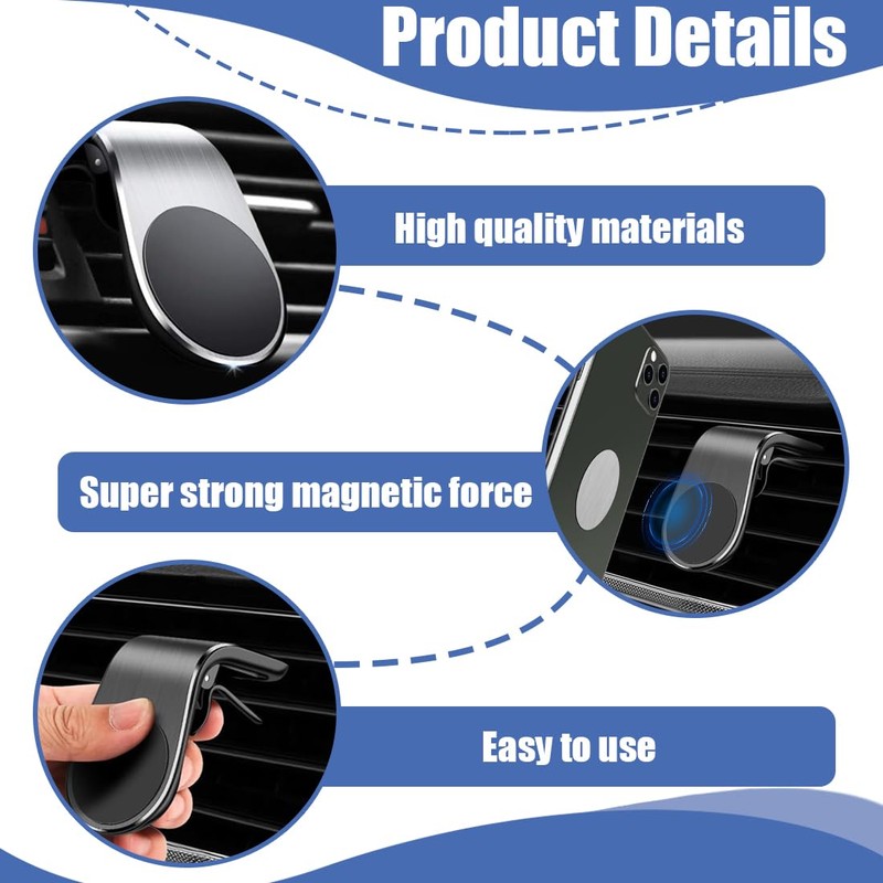 NHPY Pack of 2 Magnetic Car Air Vent Mount Speedometer