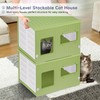 Plastic Cat House for Outdoor Indoor Use, Stackable Feral Cat