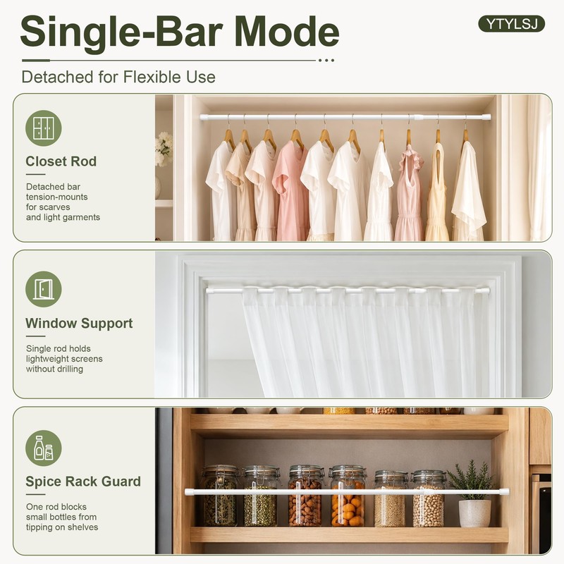 4-Pack RV Fridge Bars, Adjustable RV Tension Rods, 19.5-36.7"