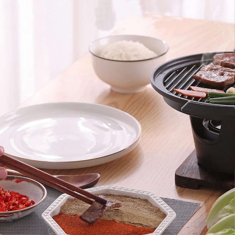 Portable Charcoal Grill with Wooden Frame - Durable Hibachi Grill