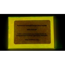 Glow in The Dark Pigment Powder - Neutral and Fluorescent Color for Art Painting, Fine Art, Nail Art Paint, and DIY Crafts - Long Lasting, 10+ Color Options - Fluorescent Orange - 120 Grams