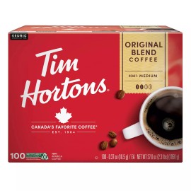 Tim Hortons Premium Medium Roast K-Cup Coffee Pods, Original Blend, 100 ct. - 100 K-Cups