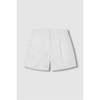 JAJU [JAJU] Soft Linen Blend Half Pants_White