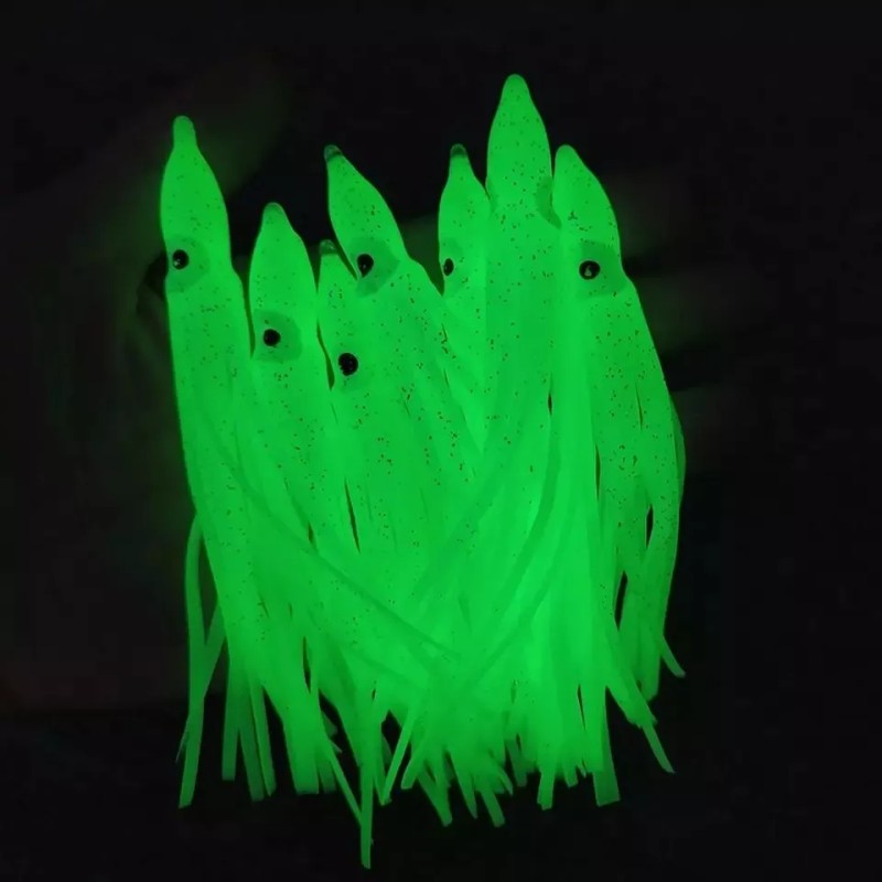Marce MX 20pcs Señuelo Pulpo Tentaculos Pesca Fluorescente Movimiento