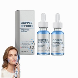 Sérum facial con péptidos de cobre, sérum facial antiedad que, sér/um facial antiarrugas que reafirma suaviza las líneas de expresión, sér/um hidratante reafirmante con péptidos para el rostro (2pcs)