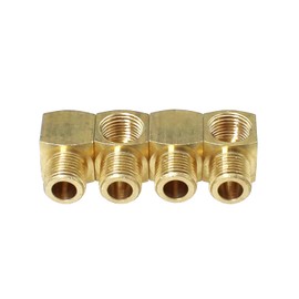 MTQY 4PCS 90 Degree Street Elbow Brass Pipe Fitting 1/8 Inch NPT Female to 1/8 Inch NPT Male Elbow Fitting for Gas and Refrigeration and Hydraulic Application